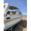 Image 2 :  Cabin Cruiser Boat Needs Restored great frame & Tandem axel trailer 