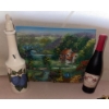 Image 3 : Oil On Board Landscape Art 7x5 w/  Assorted Vintage Fashion Accessories 