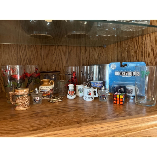 2x vintage Hazel Atlas Pheasant hunting glass. These glasses were part of a set of mid-century barwa