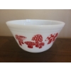 Image 1 : Vintage Federal Glass Red Mushroom Bowl 8" Diameter Top, 4 T 