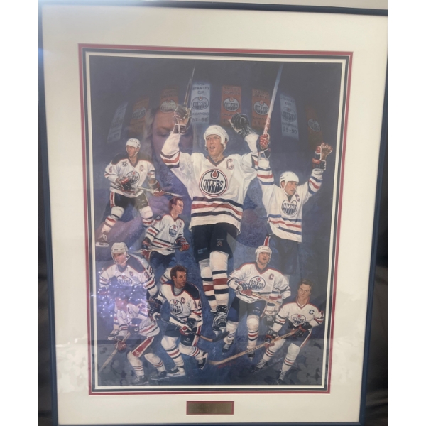 1999 Edmonton Oilers Framed Captain Legacy Print  20"w x 28"tall