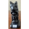 Image 1 : Haida Argillite Bear Eating Salmon Totem Pole 5T