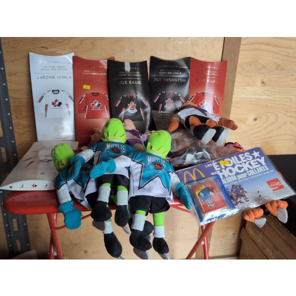 Mcdonalds Team Canada Mini Jerseys, Muppets All Star Dolls, 1983 Mcdonalds Sticker Booklet