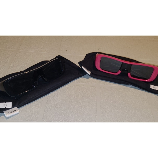 Two Pairs of Sony 3D Glasses Model TDG-BR50