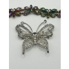 Image 2 : Vintage Aura Borealis Crystal Butterfly Bracelet Featuring A Bronze Finish With A Butterfly Brooch D