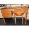 Image 2 : Gorgeous Mid Century Danish Teak Study (Compact Desk) w/ MCM Scoop Chair 45x18x28