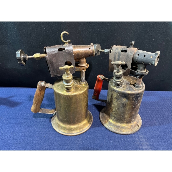 2 Large Antique Plumbing Torches 