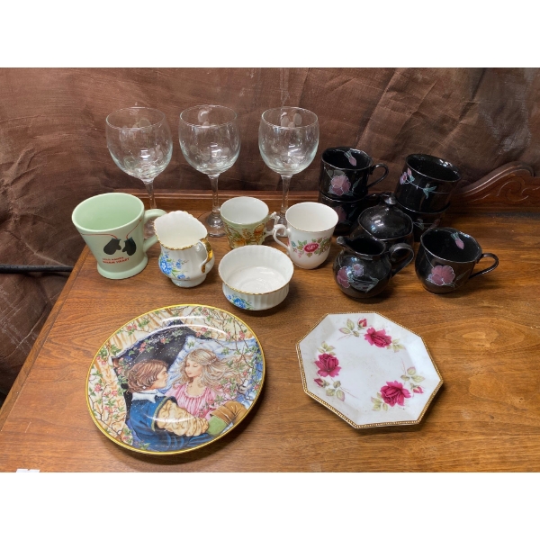 China & Glassware Collection - Kaiser, Marianne's, Paragon, Queen Anne, Mikasa Black Tea Set 