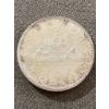 Image 1 : 1965 Canadian Silver Dollar Coin with Canoe and Queen Elizabeth II Design