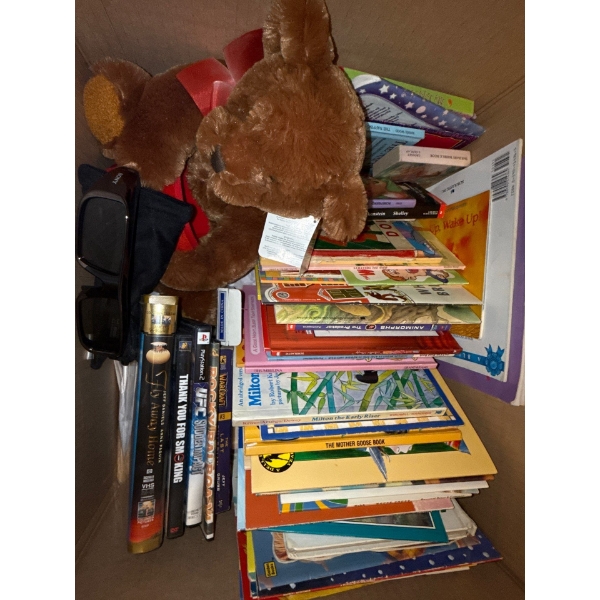 Entertainment - Kid's Books, UFC PlayStation Game, VHS, Bear, Sony 3D Glasses Model No. TDG-BR100