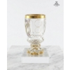 Image 3 : Bohemian Crystal Glass ( Goblet ) Hand Painted. 7''INCHES IN HEIGHT