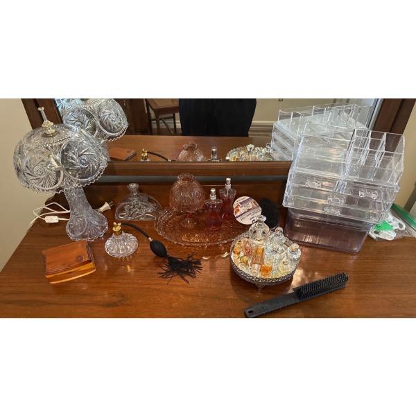Perfume Collection Incl. Jean Paul Gauthier, Crystal Decor Incl. Lamp, Organizers,  More 