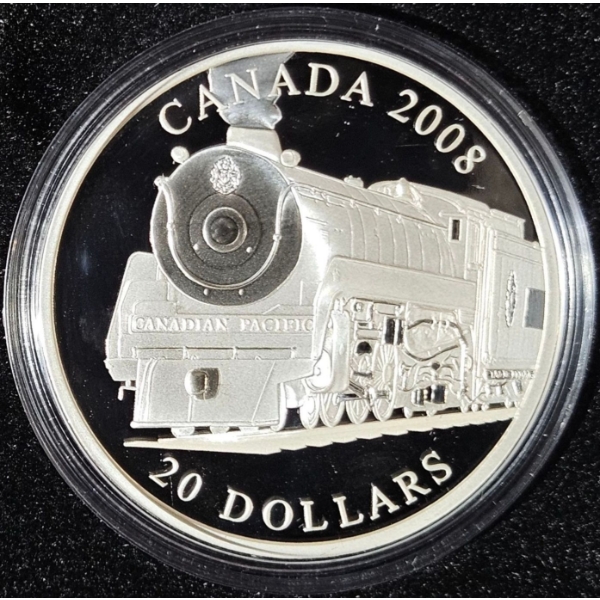 2008 $20 The Royal Hudson - 99.9% Fine Silver Coin