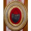 Image 3 : Relic of St.Anne Antique French Velvet Plaque w/ Small Narrow Wall Tapestry