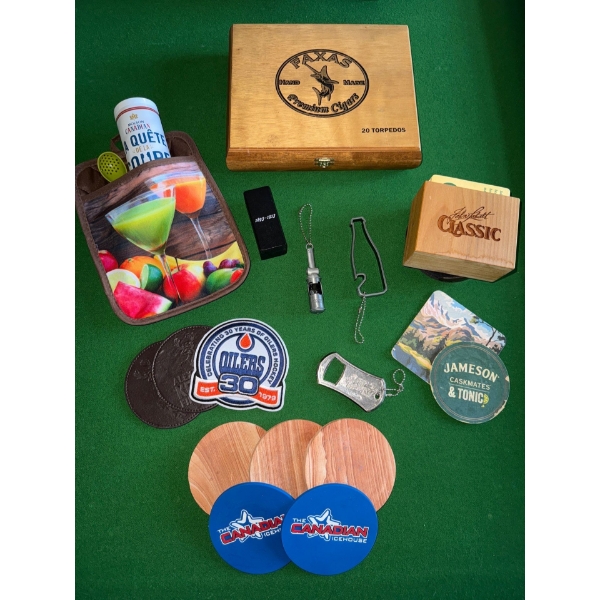 Collectible Coasters, Cigar Box, Bottle Openers & More