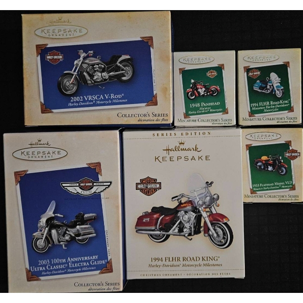 Hallmark Keepsake Harley-Davidson Motorcycle Ornaments Lot