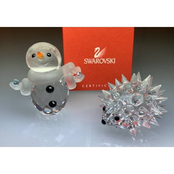 Swarovski Crystal Snowman & Porcipine 1.25T