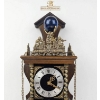 Image 4 : Mid-Century Wooden Wall Clock with Brass Weights and Pendulum