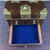 Image 4 : Wood Jewellery Chest with Brass Hardware and Mirror