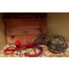 Image 1 : Decorative Tin w/ Vintage 'Totto' Leather Messenger Bag & More 