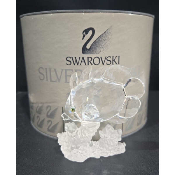 Swarovski Crystal 1994 Fish On Coral (3.5"T & 3"L)