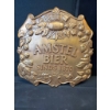 Image 3 : Embossed Metal Amstel Bier Sign with Decorative Hop Motif