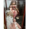 Image 2 : Collection of Vintage Dolls In A Glass Wooden Case
