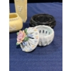 Image 3 : Ceramic Vase's and Container with Porcelain Trinket Holder  