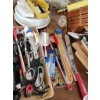 Image 3 : Metal Double Fruit Basket, Wooden Knife Block, and Kitchen Tools