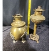 Image 2 : "The Miller Lamp" Brass Oil Lamp and Ornate Pedestal Oil Lamp with Claw Feet