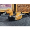 Image 7 : Ships At A dock Oil Painting, Solid Wood Duck Figurine, Traditional Kitchen Party In Copper Plaque.