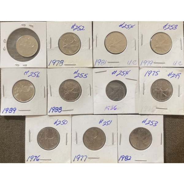 Collection of Canadian Quarters