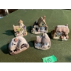 Image 1 : Lilliput Lane Collection: April Cottage, Chine Cat, Wight Cottage, The Flower Basket, Gold Top