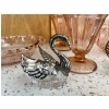 Image 4 : vintage pink depression glass bowl in the "Old Colony" pattern, also known as "Lace Edge/open lace