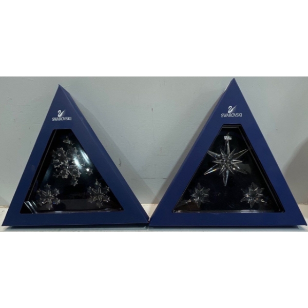 Swarovski Crystal Snowflake Ornament and Star Ornament 