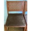 Image 2 : Set of 2 Whicker and Brown Cushion Chairs Width 18" Depth 18" Hight 33"