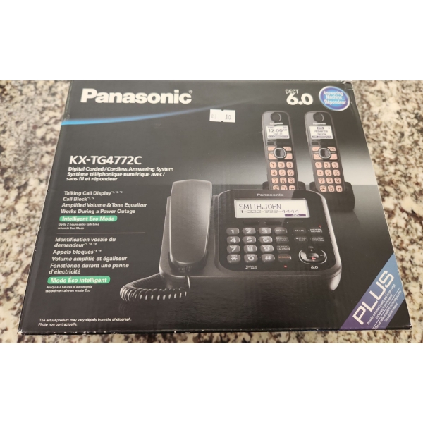 Panasonic KX-TG4772C Digital Corded/ Cordless Answering System