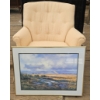 Image 2 : Samsung Televison, Upholstered Armchair and Framed Artwork Bundle 