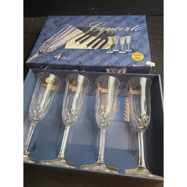 Four Concerto Capri Crystal Stemware 
