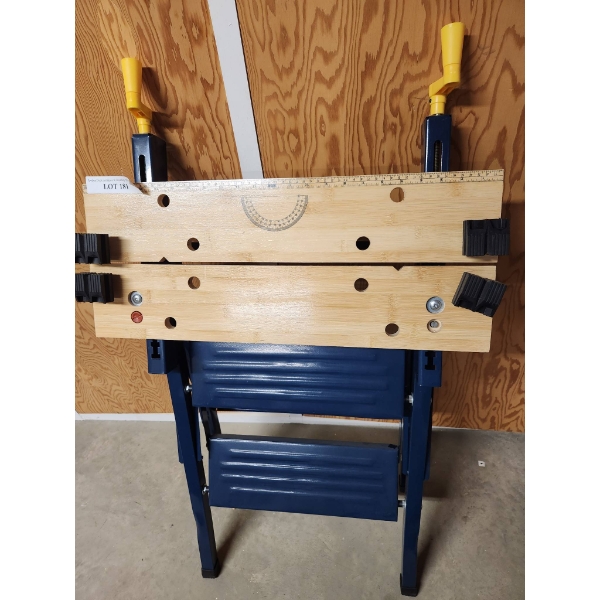 Mastercraft Folding Workbench with Built-In Measurement Guide