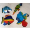 Image 2 : Collection of Ecuador Wall Art w/ Parrots & A Fish Decorative Collectibles