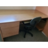 Image 1 : Desk w/ 2 Drawers and Keyboard Shelf 60 W, 30 D, 29 T and Chair 17 W, 20 D, 33 T 