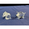 Image 2 : Swarovski Crystal Pig 2 inch H and Elephant 2.25 inch H