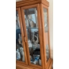 Image 2 : Vintage Wooden & Glass China Cabinet w/ Lights (CONTENTS NOT INCLUDED) - 64W, 17D, 77T 