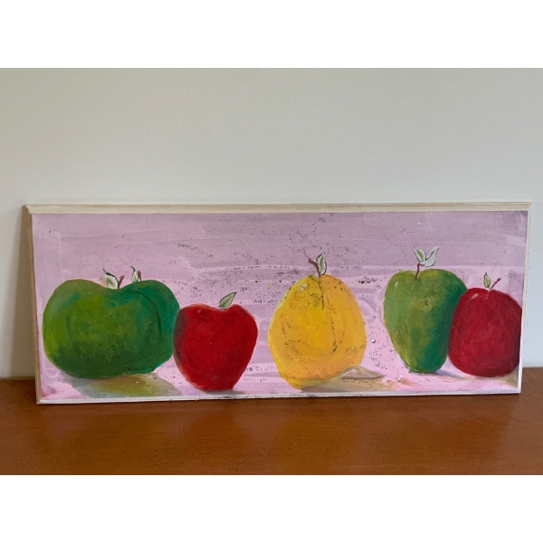 Lauri Ansell Apples Canvas Board  20 x 8