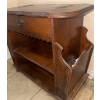 Image 3 : Vintage Walnut Side Table w/ Integrated Magazine Rack 26x14x25