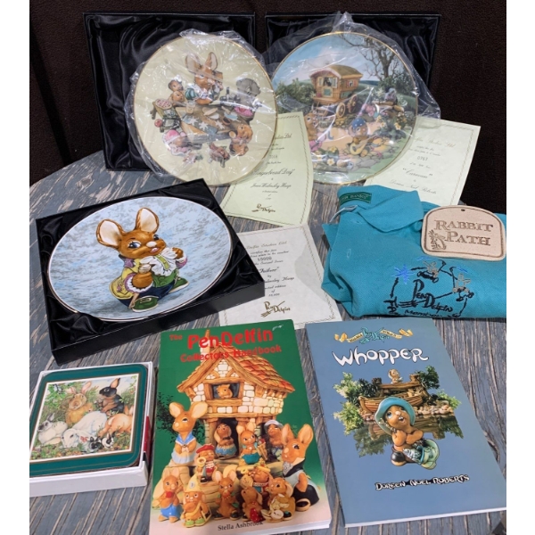 Pendelfin Bone China Plates 'Gingerbread Day', 'Caravan', 'Father'; Shirt (s); Storybook & More  