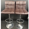 Image 3 : 3 Vegan Leather Hydraulic Bar Stools 32'Tall