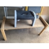 Image 3 :  Utility: 3 Step Ladder w/Platform,  4 Step Ladder, Mini Stool and Wooden Bench 38 W, 14 D, 16 T 