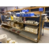 Image 1 : Double-Sided Wooden Store Display Shelves With Pegboard Backing